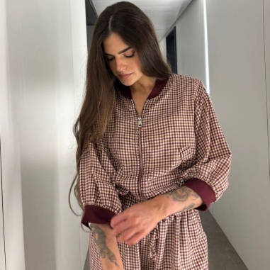 CONJUNTO BOMBER CUADRITOS