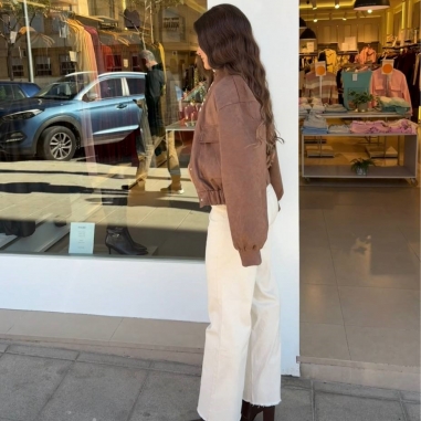 CHAQUETA BOMBER ANTELINA CHOCO