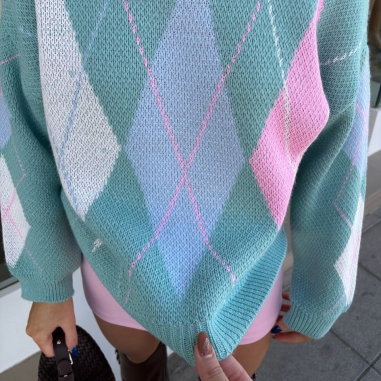 JERSEY ROMBOS AGUAMARINA