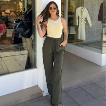 PANTALÓN CARGO VERDE MILITAR