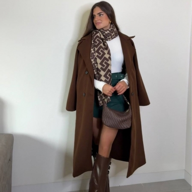 FALDA PANTALÓN CINTURÓN VERDE BOTELLA