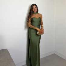 VESTIDO GARGANTILLA VERDE... 2