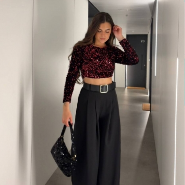 PANTALÓN PALAZZO NEGRO