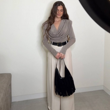 PANTALÓN PALAZZO CREMA