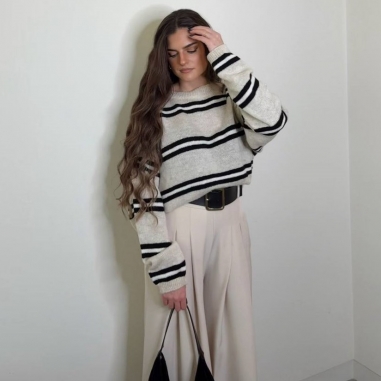 PANTALÓN PALAZZO CREMA