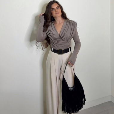 PANTALÓN PALAZZO CREMA