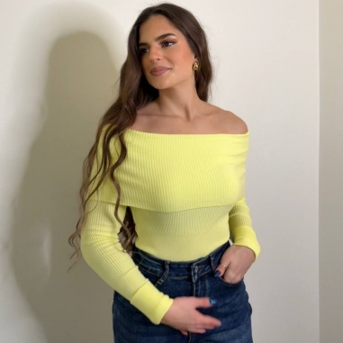 JERSEY ESCOTE BARCO AMARILLO