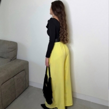 PANTALÓN PALAZZO AMARILLO