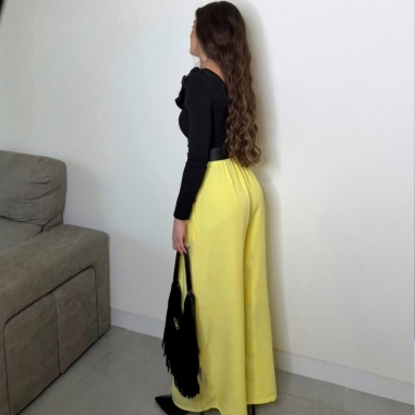 PANTALÓN PALAZZO AMARILLO
