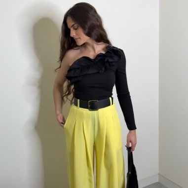 PANTALÓN PALAZZO AMARILLO