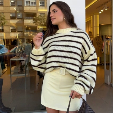 FALDA PANTALÓN CINTURÓN AMARILLA