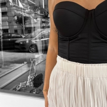 FALDA MIDI FLECOS CREMA 2