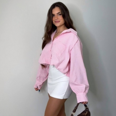 FALDA PANTALÓN CINTURÓN BLANCA