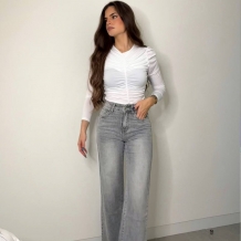 JEANS EFECTO LAVADO GRIS