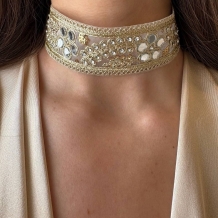 CHOCKER ESPEJOS DORADO