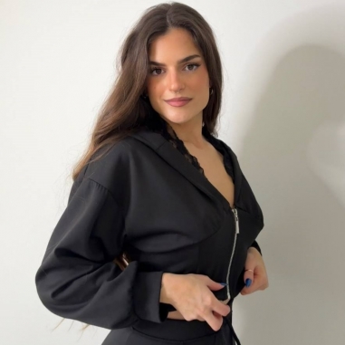 CONJUNTO DEPORTIVO ENCAJE NEGRO