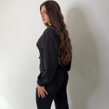 CONJUNTO DEPORTIVO ENCAJE NEGRO