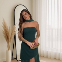 VESTIDO SERENA + CHAL VERDE... 2