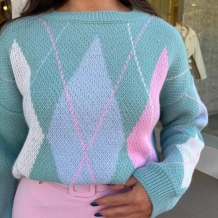 JERSEY ROMBOS TURQUESA