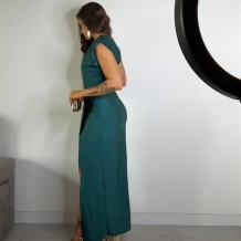 VESTIDO NUDO HEBILLA VERDE... 2