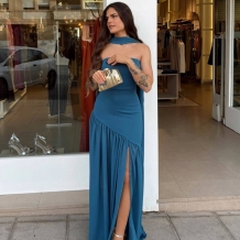 VESTIDO SERENA PETRÓLEO 2