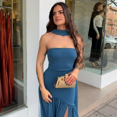 VESTIDO SERENA PETRÓLEO