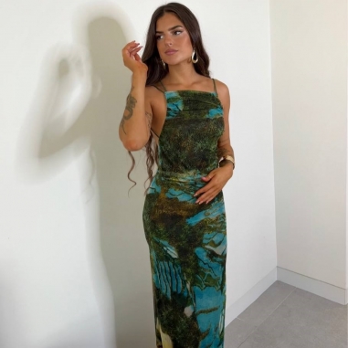 VESTIDO TUL ESTAMPADO