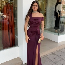 VESTIDO FRUNCIDO BURDEOS