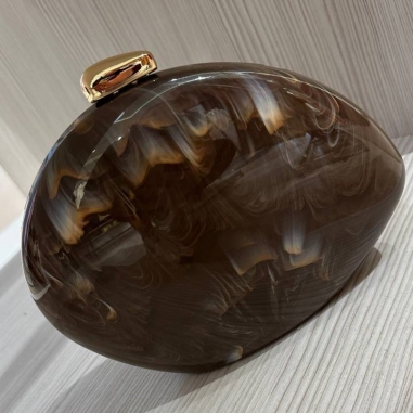 BOLSO EVENTO MARMOLADO CHOCO