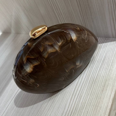 BOLSO EVENTO MARMOLADO CHOCO