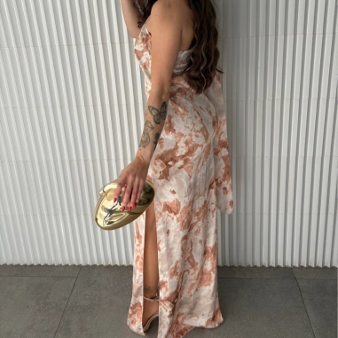 VESTIDO LARGO MARMOLADO