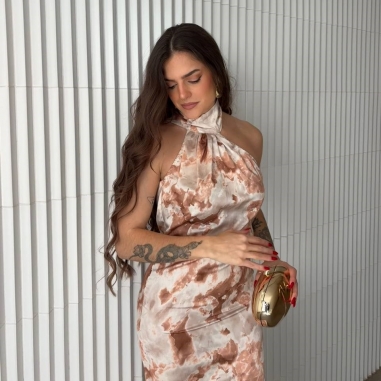 VESTIDO LARGO MARMOLADO