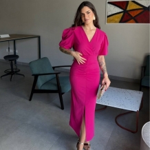 VESTIDO MANGA ABULLONADA...