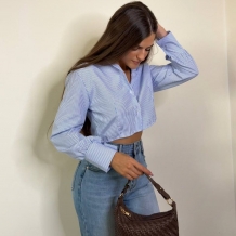 CAMISA CROPPED CELESTE
