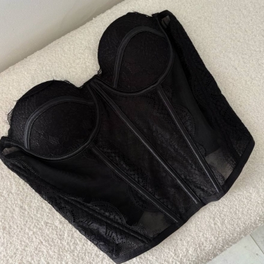CORSET ENCAJE NEGRO