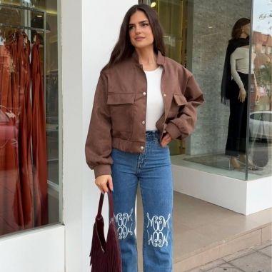 CHAQUETA BOMBER ANTELINA CHOCO