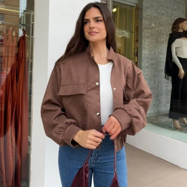 CHAQUETA BOMBER ANTELINA CHOCO