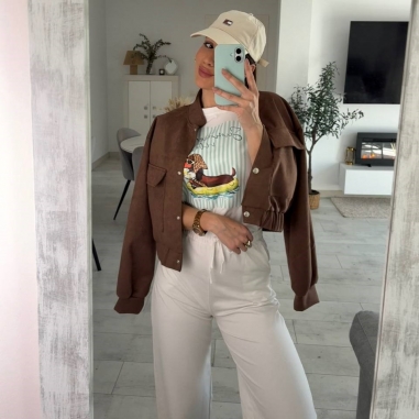 CHAQUETA BOMBER ANTELINA CHOCO