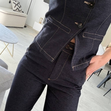 CONJUNTO DENIM CHALECO