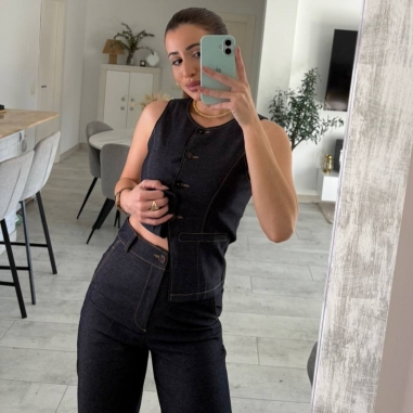 CONJUNTO DENIM CHALECO