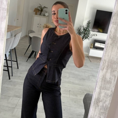CONJUNTO DENIM CHALECO