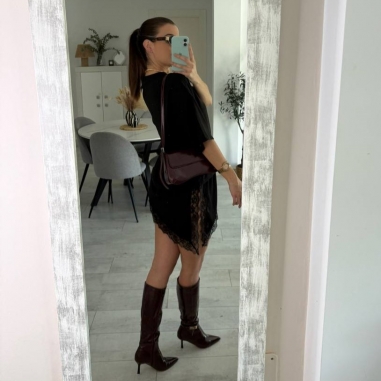 CAMISETA - VESTIDO ENCAJE ASIMÉTRICO...