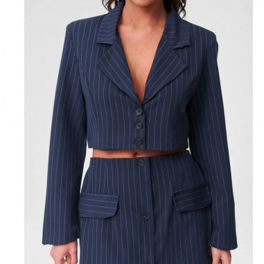 CONJUNTO TRAJE RAYAS MARINO