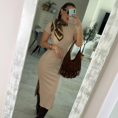VESTIDO CANALÉ BEIGE