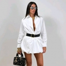 VESTIDO CAMISERO GLOBO CON...