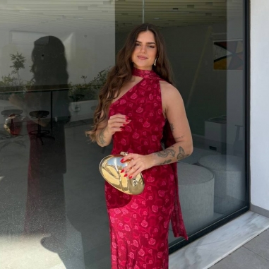 VESTIDO TUL ESTAMPADO LAZADA