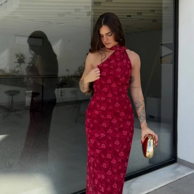 VESTIDO TUL ESTAMPADO LAZADA