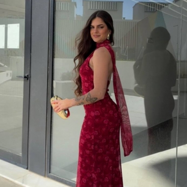 VESTIDO TUL ESTAMPADO LAZADA