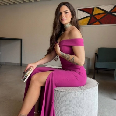 PREVENTA VESTIDO ESCOTE BARCO MAGENTA