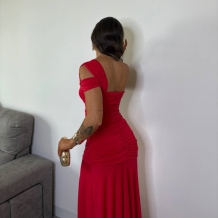PREEVENTA VESTIDO BELLA ROJO